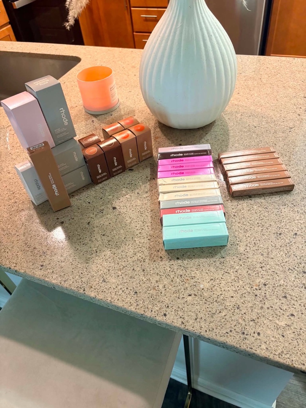 RHODE Assorted Lipsticks & Tinted Balms in Pastel, Pink, Coral, Brown, Mint